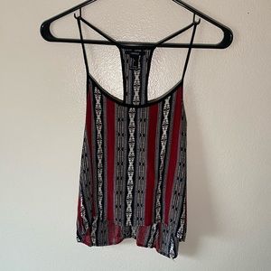 Forever 21 Women’s Tribal Spaghetti Strap Crop Top